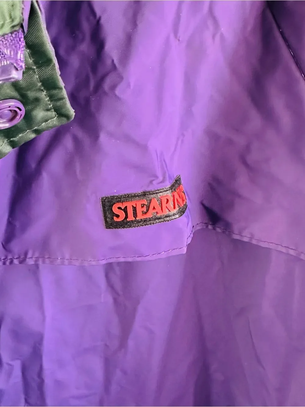 Stearns Purple Green Rain Gear Jacket And Pants Set Men’s Size XL